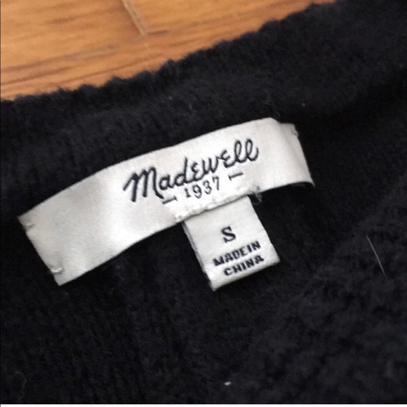 Black Madewell Zipper Sweater Size Small - Picture 5 of 8